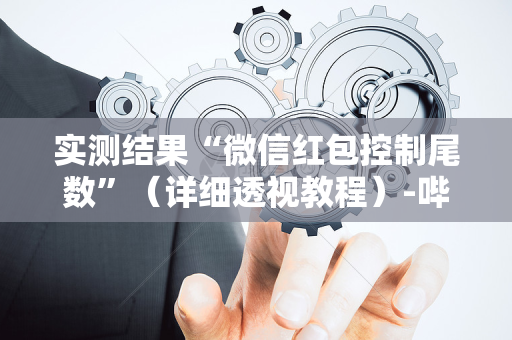 实测结果“微信红包控制尾数”（详细透视教程）-哔哩哔哩
