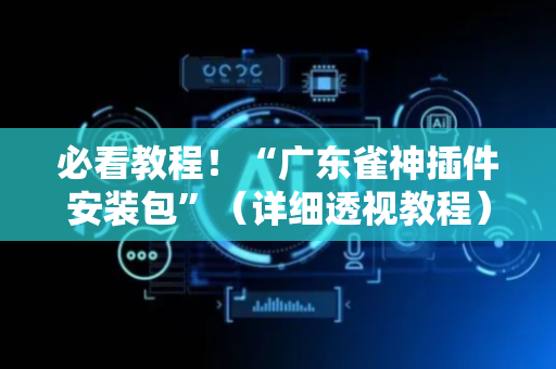 必看教程！“广东雀神插件安装包”（详细透视教程）-哔哩哔哩