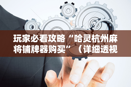 玩家必看攻略“哈灵杭州麻将铺牌器购买”（详细透视教程）-哔哩哔哩