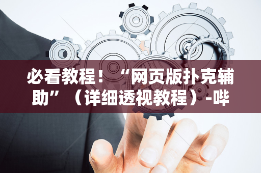 必看教程！“网页版扑克辅助”（详细透视教程）-哔哩哔哩