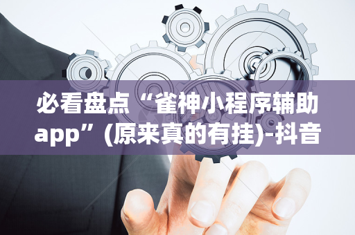 必看盘点“雀神小程序辅助app”(原来真的有挂)-抖音