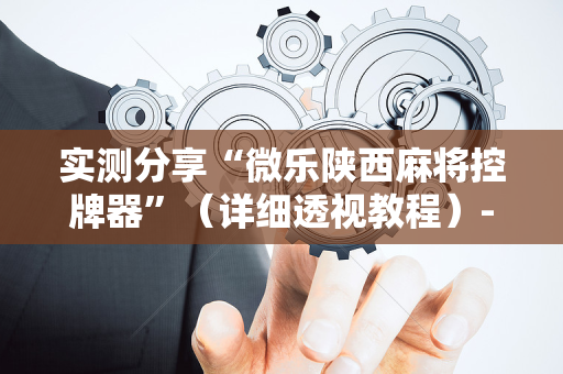 实测分享“微乐陕西麻将控牌器”（详细透视教程）-哔哩哔哩
