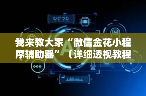 我来教大家“微信金花小程序辅助器”（详细透视教程）-哔哩哔哩