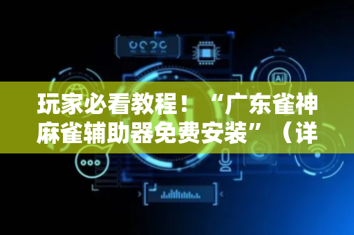 玩家必看教程！“广东雀神麻雀辅助器免费安装”（详细辅助教程）-哔哩哔哩
