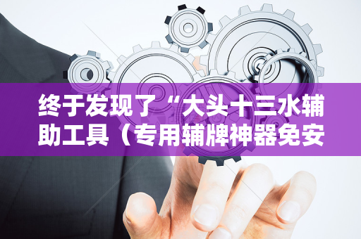 终于发现了“大头十三水辅助工具（专用辅牌神器免安装）