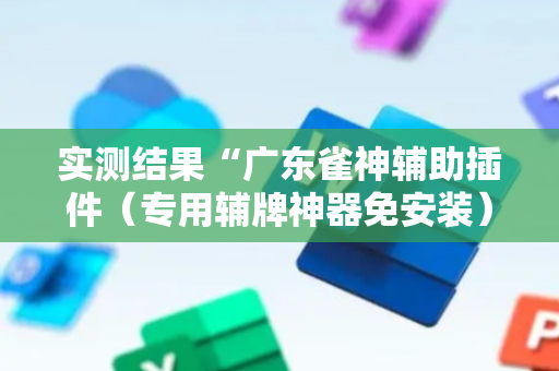 实测结果“广东雀神辅助插件（专用辅牌神器免安装）