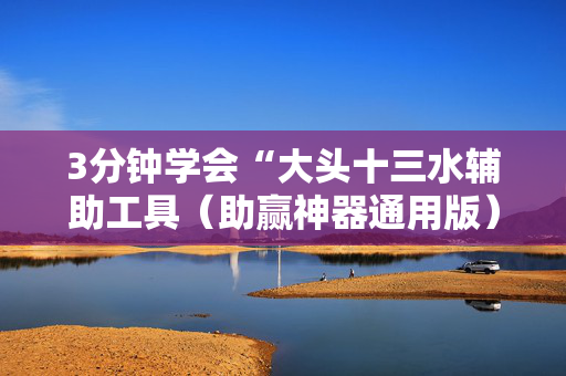 3分钟学会“大头十三水辅助工具（助赢神器通用版）