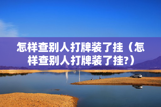 怎样查别人打牌装了挂（怎样查别人打牌装了挂?）