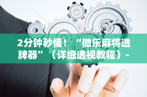 2分钟秒懂！“微乐麻将透牌器”（详细透视教程）-哔哩哔哩