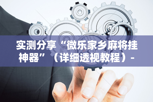 实测分享“微乐家乡麻将挂神器”（详细透视教程）-哔哩哔哩