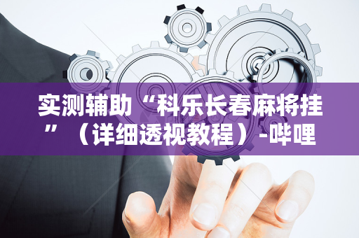 实测辅助“科乐长春麻将挂”（详细透视教程）-哔哩哔哩