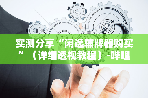实测分享“闲逸辅牌器购买”（详细透视教程）-哔哩哔哩