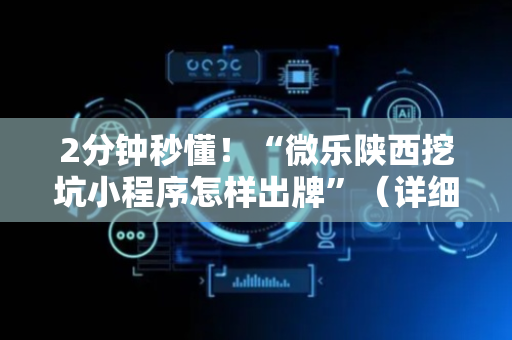 2分钟秒懂！“微乐陕西挖坑小程序怎样出牌”（详细开挂教程）-哔哩哔哩