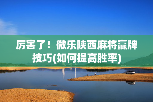厉害了！微乐陕西麻将赢牌技巧(如何提高胜率)