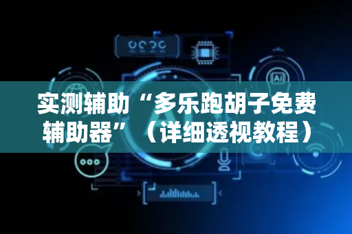 实测辅助“多乐跑胡子免费辅助器”（详细透视教程）-哔哩哔哩