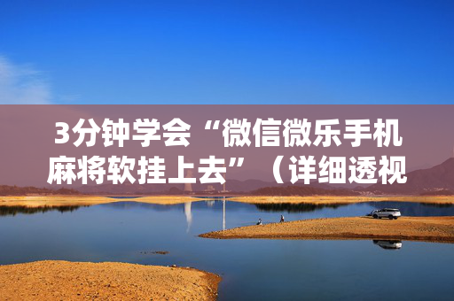 3分钟学会“微信微乐手机麻将软挂上去”（详细透视教程）-哔哩哔哩