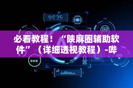 必看教程！“陕麻圈辅助软件”（详细透视教程）-哔哩哔哩