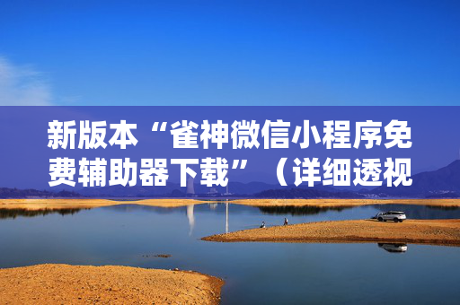 新版本“雀神微信小程序免费辅助器下载”（详细透视教程）-哔哩哔哩