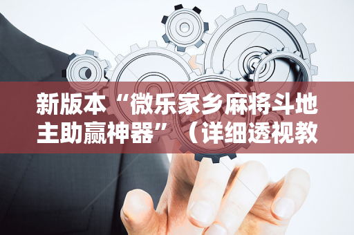 新版本“微乐家乡麻将斗地主助赢神器”（详细透视教程）-哔哩哔哩