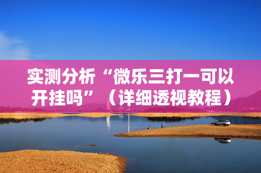 实测分析“微乐三打一可以开挂吗”（详细透视教程）-哔哩哔哩