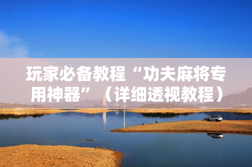 玩家必备教程“功夫麻将专用神器”（详细透视教程）-哔哩哔哩