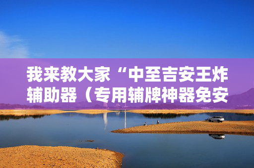 我来教大家“中至吉安王炸辅助器（专用辅牌神器免安装）