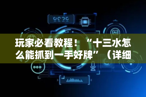 玩家必看教程！“十三水怎么能抓到一手好牌”（详细辅助教程）-哔哩哔哩