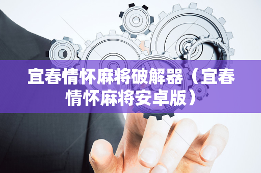 宜春情怀麻将破解器（宜春情怀麻将安卓版）