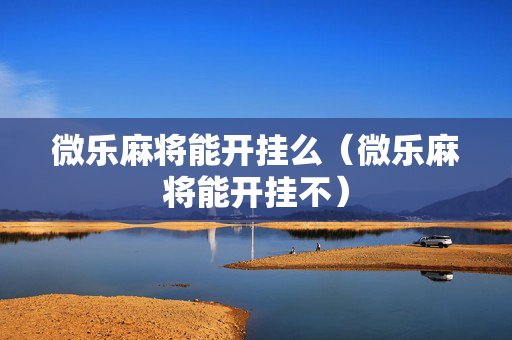 微乐麻将能开挂么（微乐麻将能开挂不）