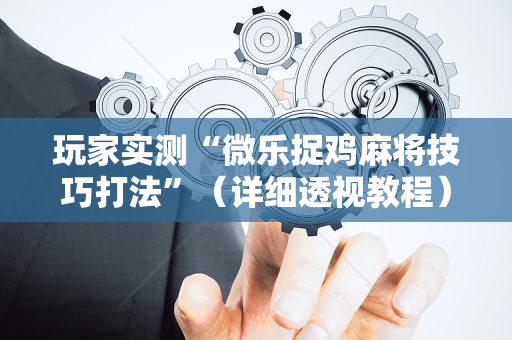 玩家实测“微乐捉鸡麻将技巧打法”（详细透视教程）-哔哩哔哩