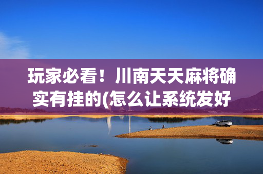 玩家必看！川南天天麻将确实有挂的(怎么让系统发好牌)