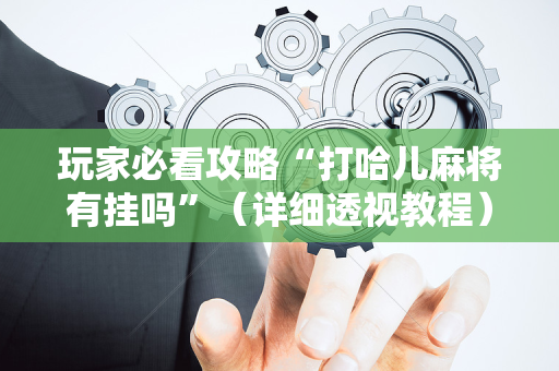 玩家必看攻略“打哈儿麻将有挂吗”（详细透视教程）-哔哩哔哩