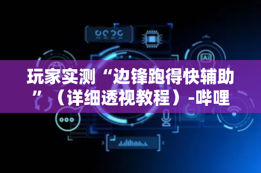玩家实测“边锋跑得快辅助”（详细透视教程）-哔哩哔哩