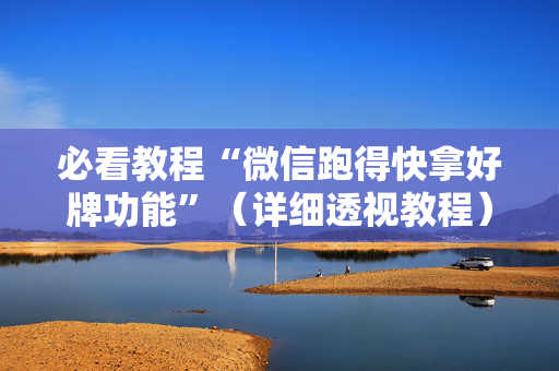 必看教程“微信跑得快拿好牌功能”（详细透视教程）-哔哩哔哩