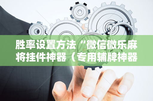 胜率设置方法“微信微乐麻将挂件神器（专用辅牌神器免安装）