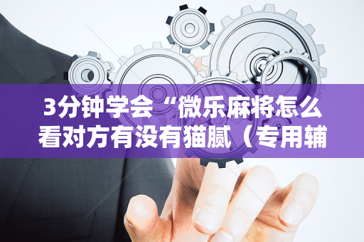 3分钟学会“微乐麻将怎么看对方有没有猫腻（专用辅牌神器免安装）