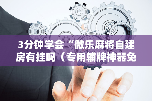 3分钟学会“微乐麻将自建房有挂吗（专用辅牌神器免安装）