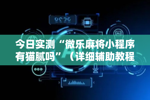 今日实测“微乐麻将小程序有猫腻吗”（详细辅助教程）-哔哩哔哩