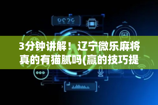 3分钟讲解！辽宁微乐麻将真的有猫腻吗(赢的技巧提高胜率)