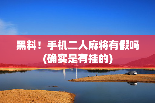 黑料！手机二人麻将有假吗(确实是有挂的)