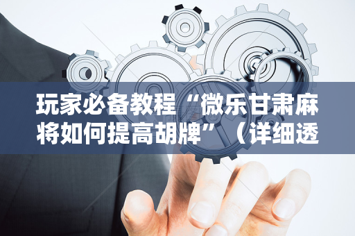 玩家必备教程“微乐甘肃麻将如何提高胡牌”（详细透视教程）-哔哩哔哩