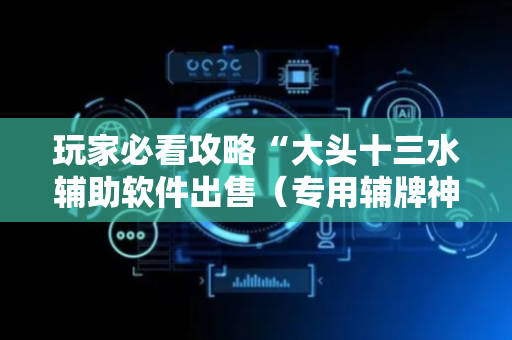 玩家必看攻略“大头十三水辅助软件出售（专用辅牌神器免安装）