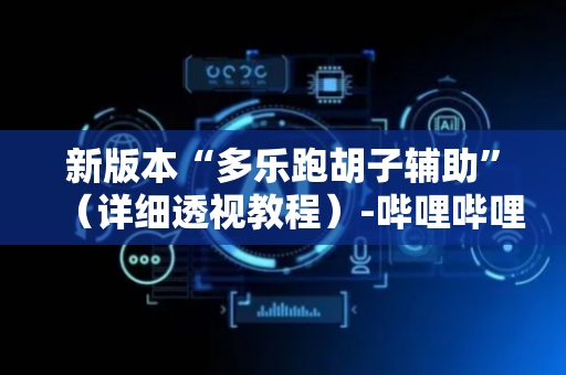 新版本“多乐跑胡子辅助”（详细透视教程）-哔哩哔哩
