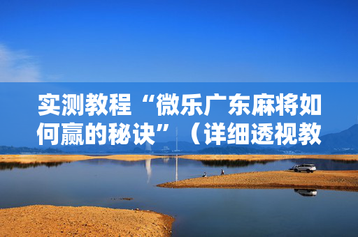 实测教程“微乐广东麻将如何赢的秘诀”（详细透视教程）-哔哩哔哩