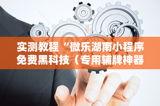 实测教程“微乐湖南小程序免费黑科技（专用辅牌神器免安装）