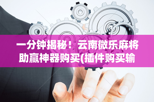一分钟揭秘！云南微乐麻将助赢神器购买(插件购买输赢规律)