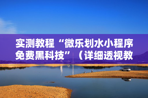 实测教程“微乐划水小程序免费黑科技”（详细透视教程）-哔哩哔哩