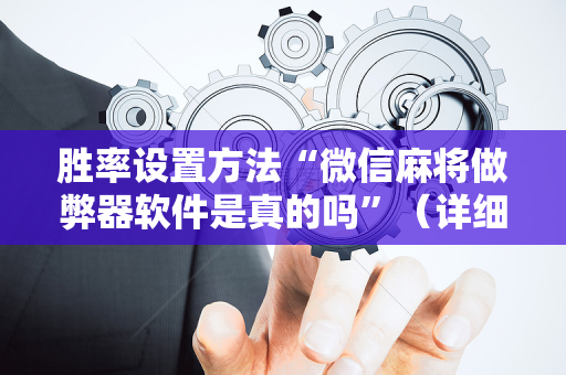 胜率设置方法“微信麻将做弊器软件是真的吗”（详细透视教程）-哔哩哔哩