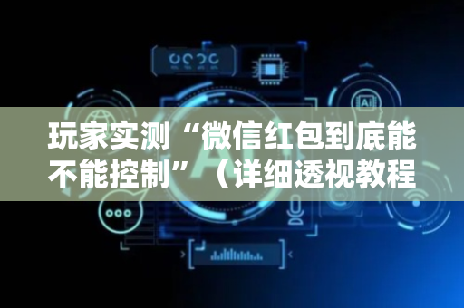 玩家实测“微信红包到底能不能控制”（详细透视教程）-哔哩哔哩