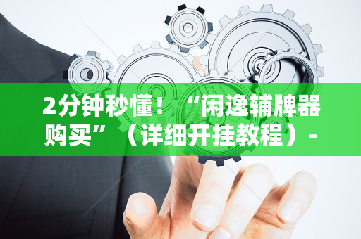 2分钟秒懂！“闲逸辅牌器购买”（详细开挂教程）-哔哩哔哩